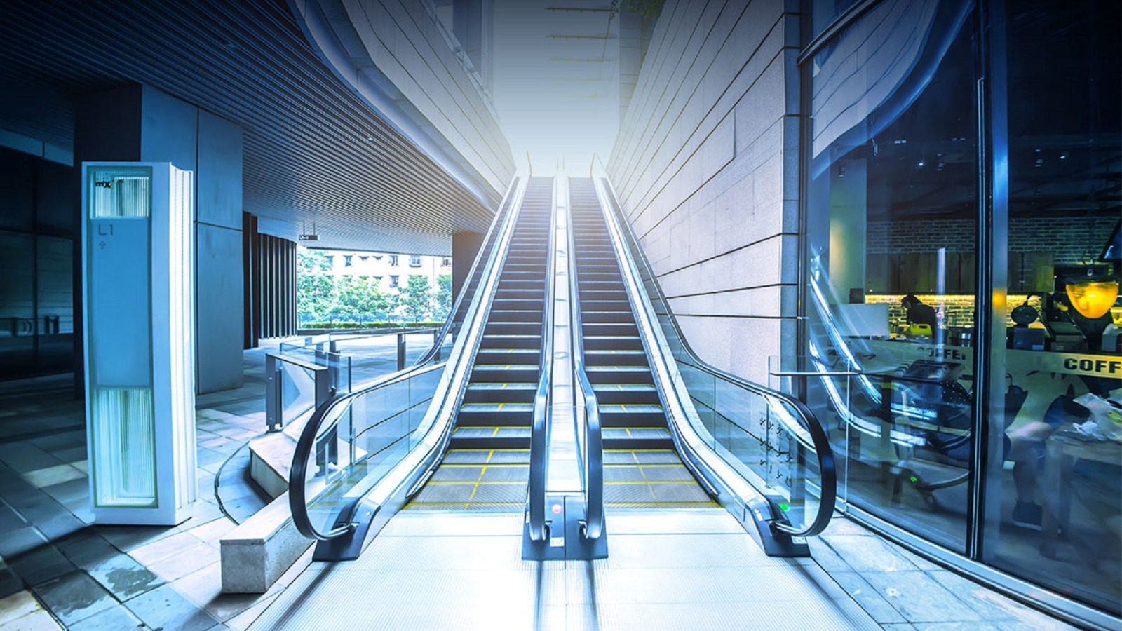 Compact escalator lift for small spaces